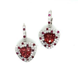 Natural Tourmaline Ruby Diamond Earrings 14k G 10.53 TCW Certified $7,975 301437
